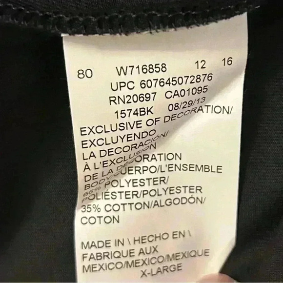 Men’s Dickies Black Short Sleeved Workwear Shirt White Logo size XL - Picture 6 of 7